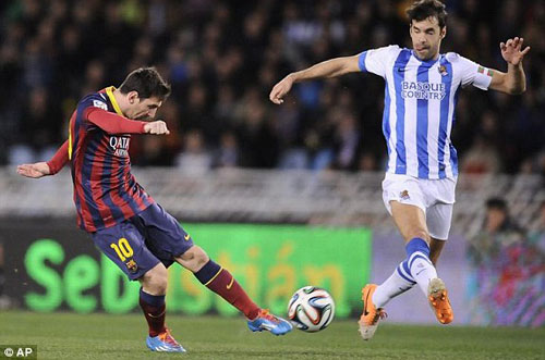 บาร์ซ่าบุกเจ๊าโซเซียดาด1:1รวม3:1เข้าชิง